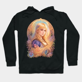 Beatiful Blue Witch Portrait Hoodie